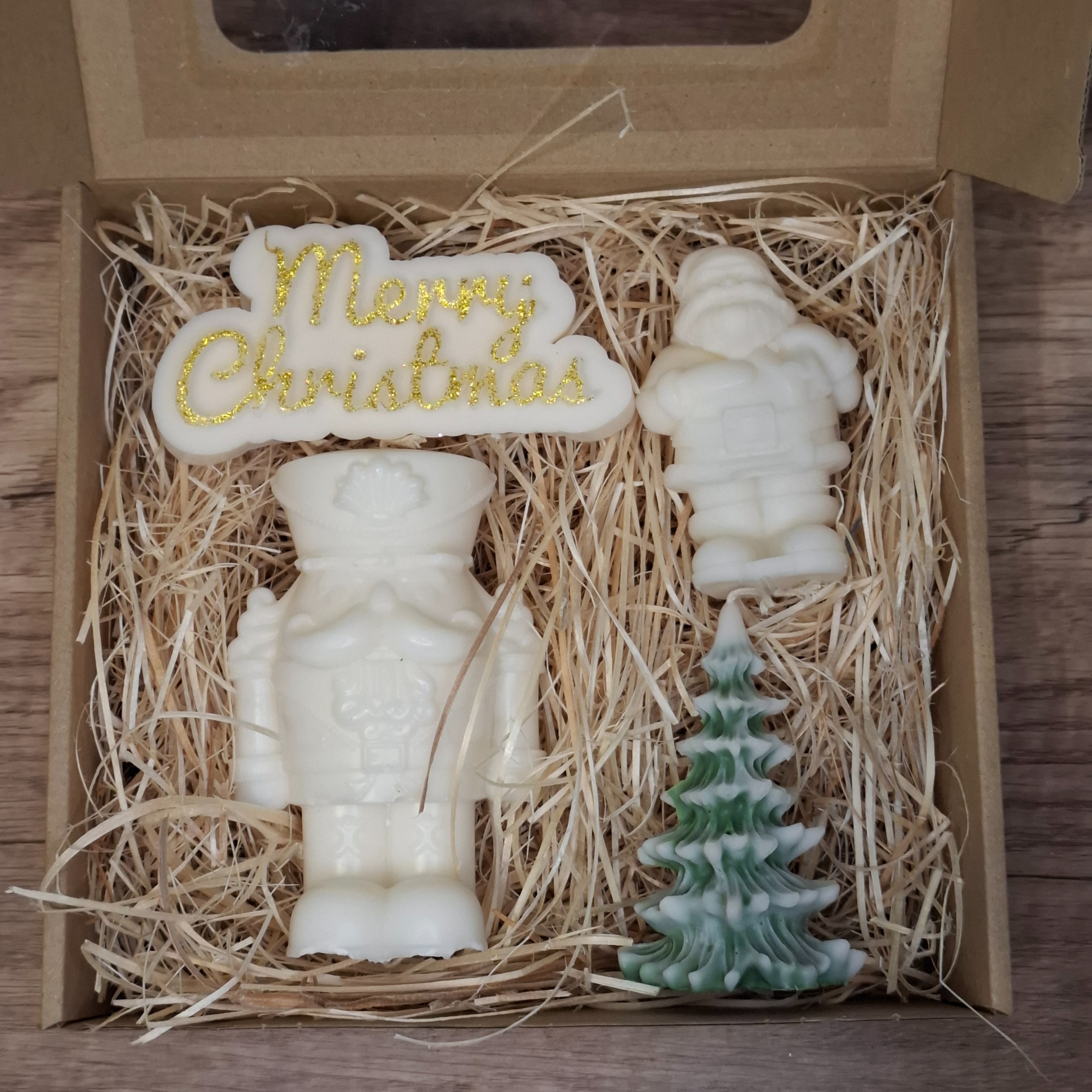 Świeca Dekoracyjna Sojowa Podziękowania Prezent Zestaw Świąteczny Box