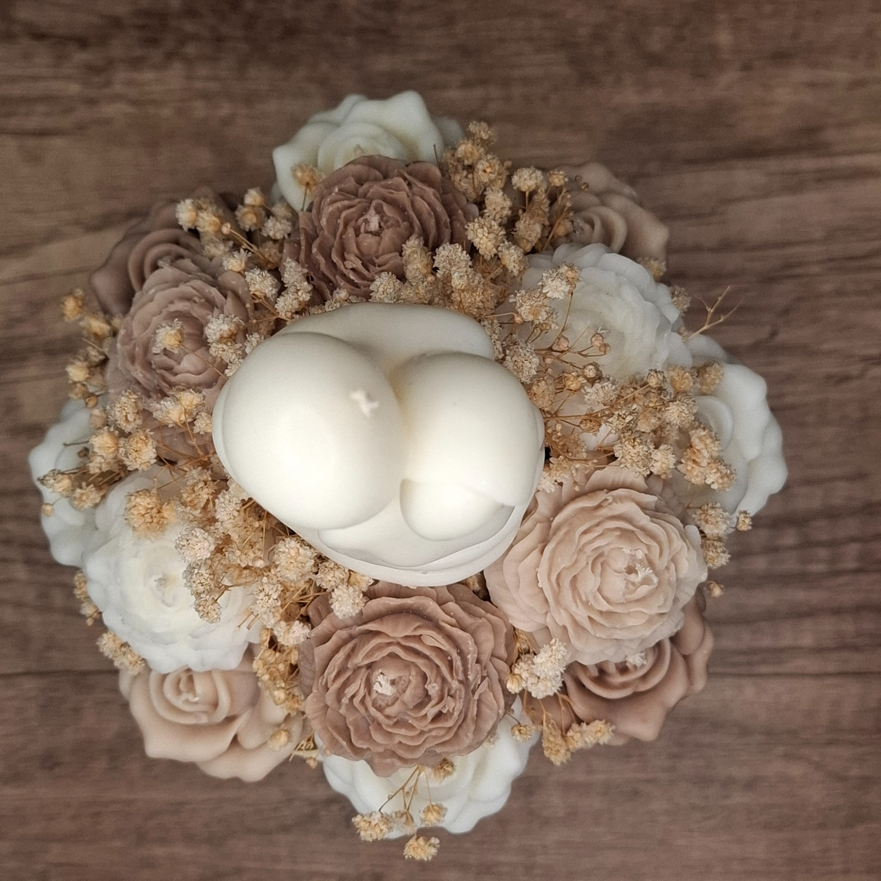 Flower Box Świece Sojowe Wieczny Bukiet Kwiat Prezent Ślub Wesele Para