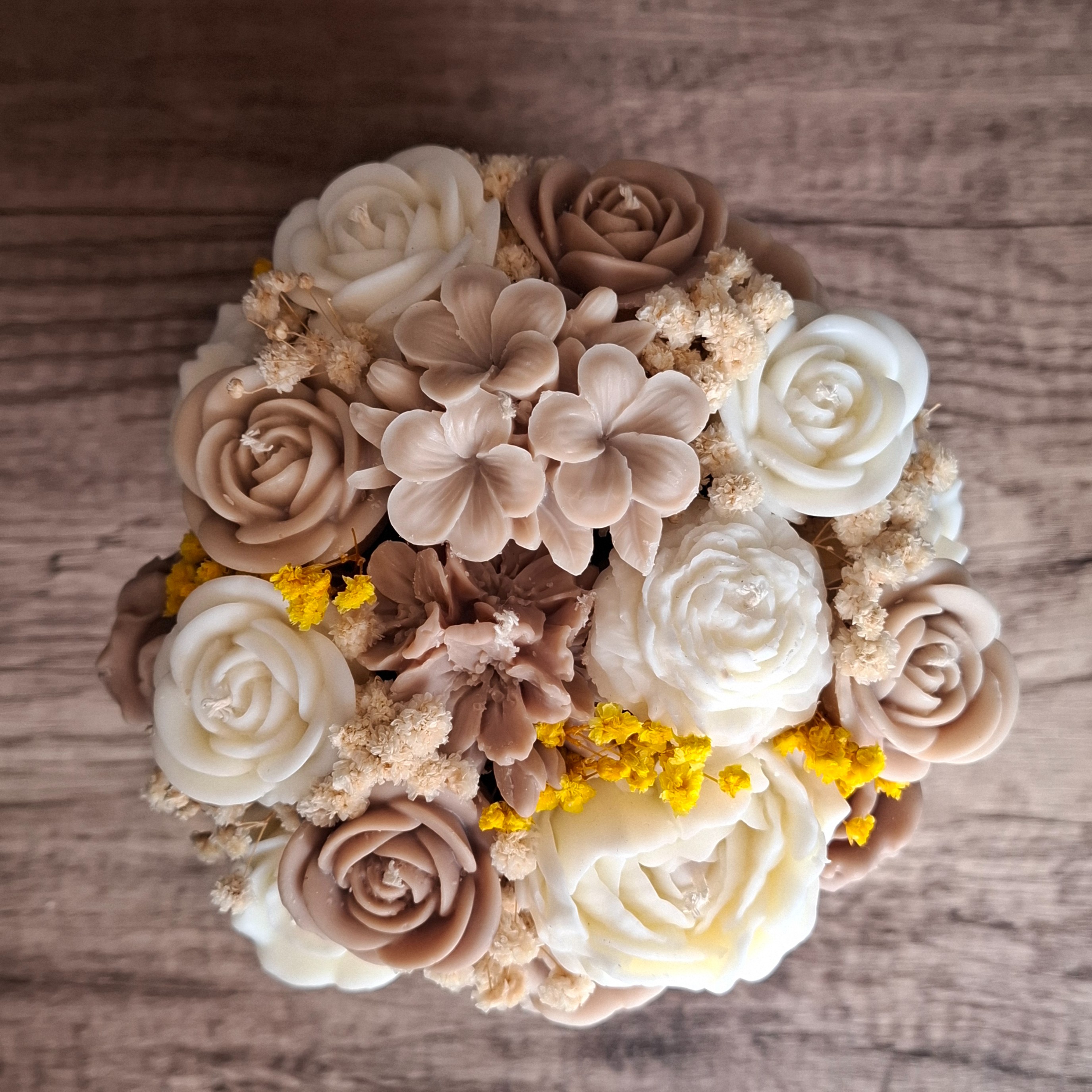 Flower Box Świece Sojowe Wieczny Bukiet Kwiaty Prezent Urodziny Dzień