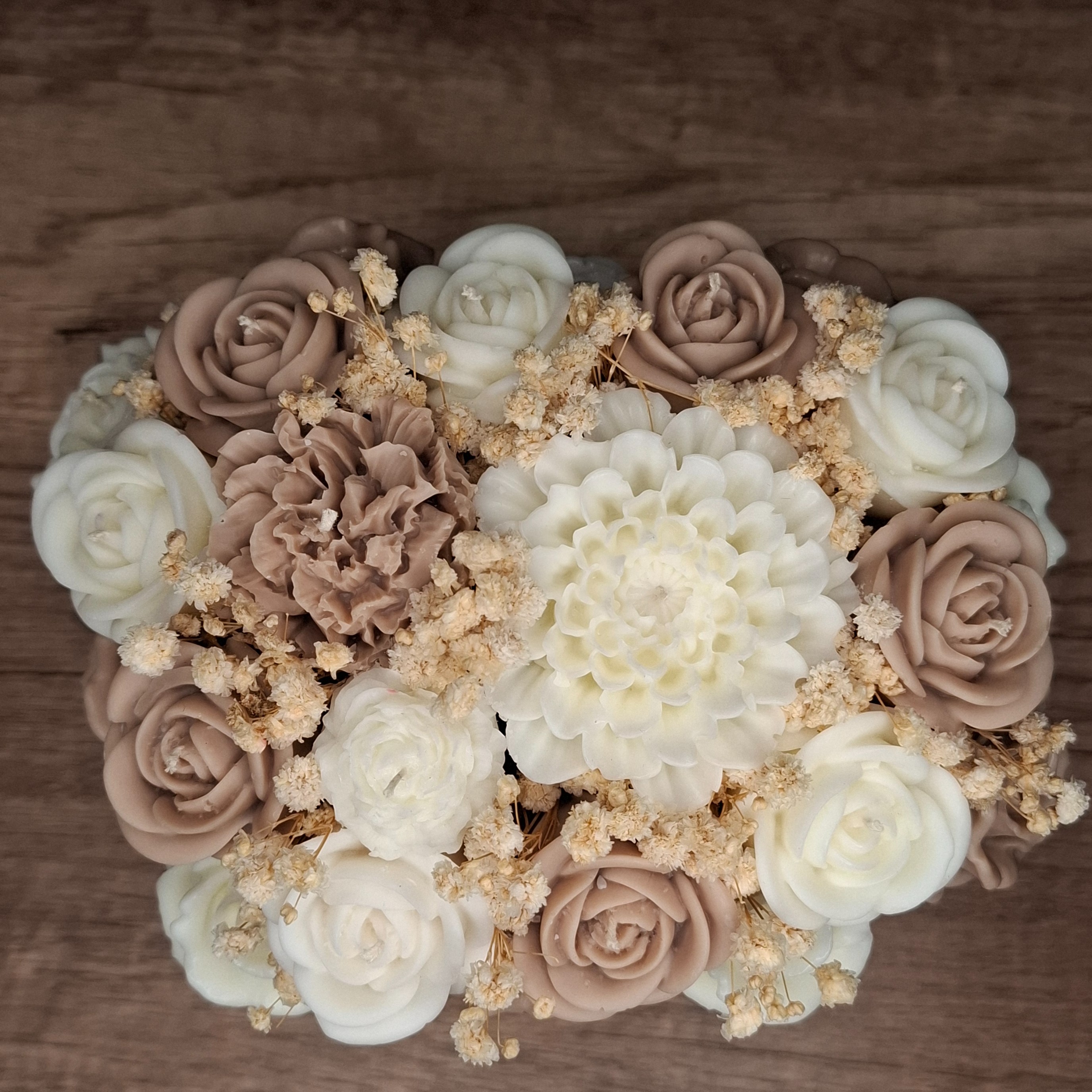 Flower Box Świece Sojowe Wieczny Bukiet Kwiat Prezent Urodziny Torebka