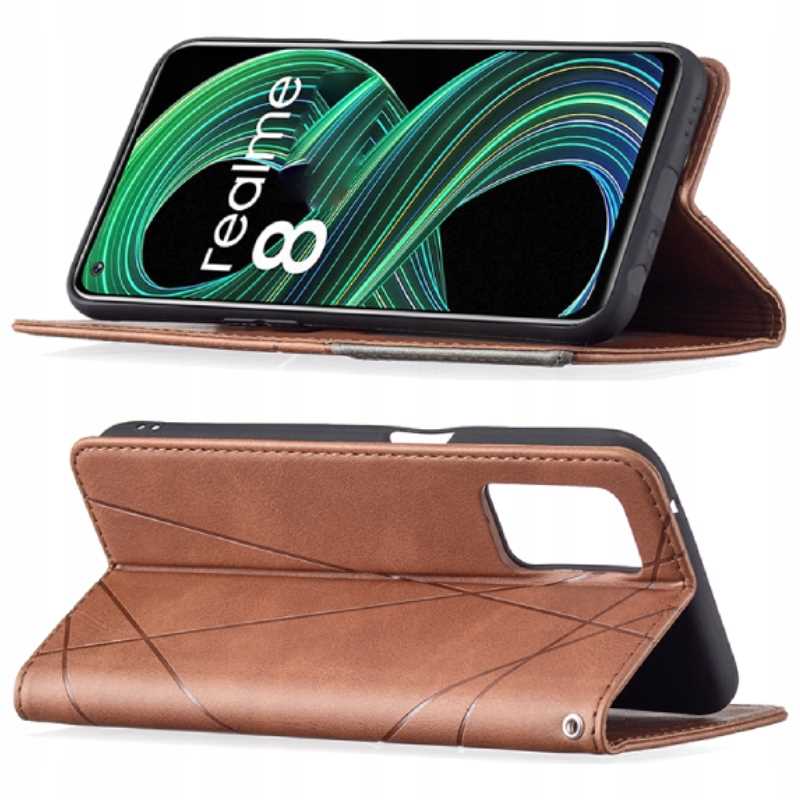 ZAPS Origami Realme 8/8 Pro brązowy