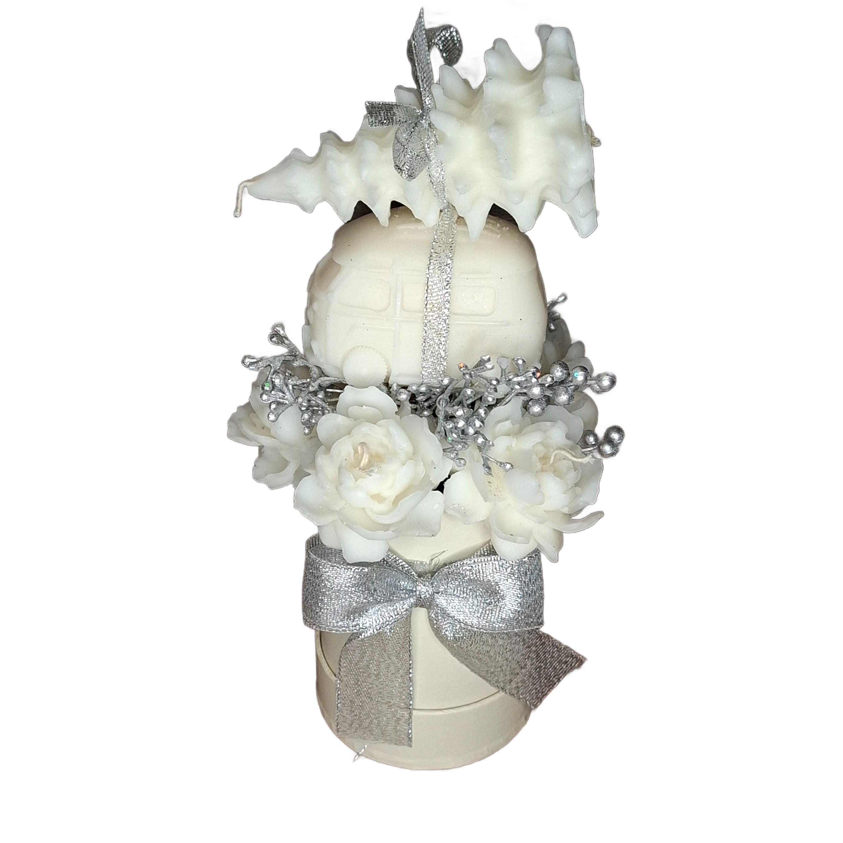 Candle Box Stroik Świece Ozdoba Prezent Święta Dekoracja Choinka Auto