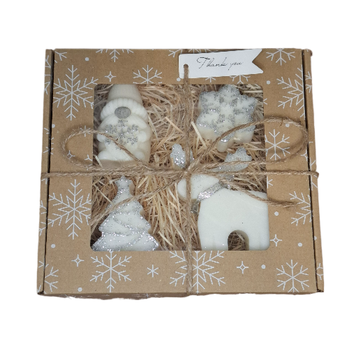 Świeca Dekoracyjna Sojowa Podziękowania Prezent Zestaw Świąteczny Box