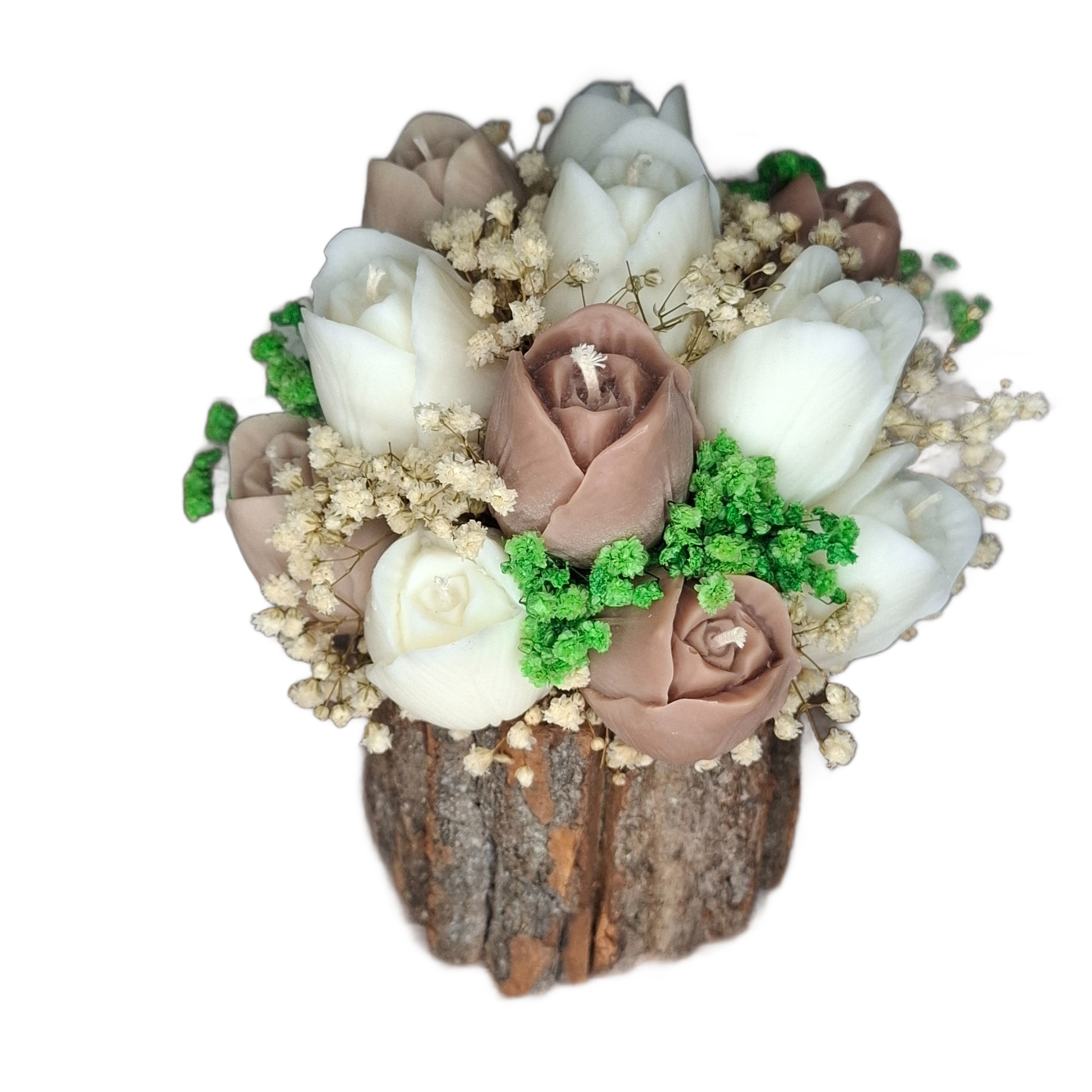 Flower Box Świece Sojowe Wieczny Bukiet Tulip Prezent Urodziny Pieniek