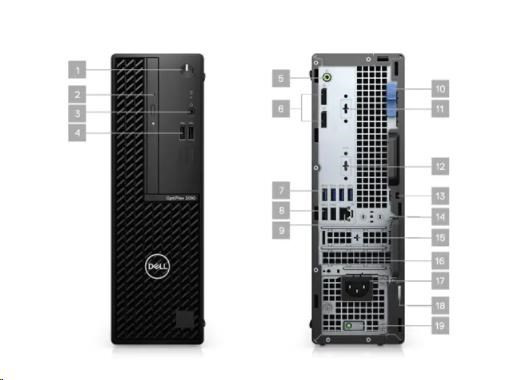 Dell Precision 3460 SFF porty a konektivita USB-C DisplayPort LAN USB 3.x