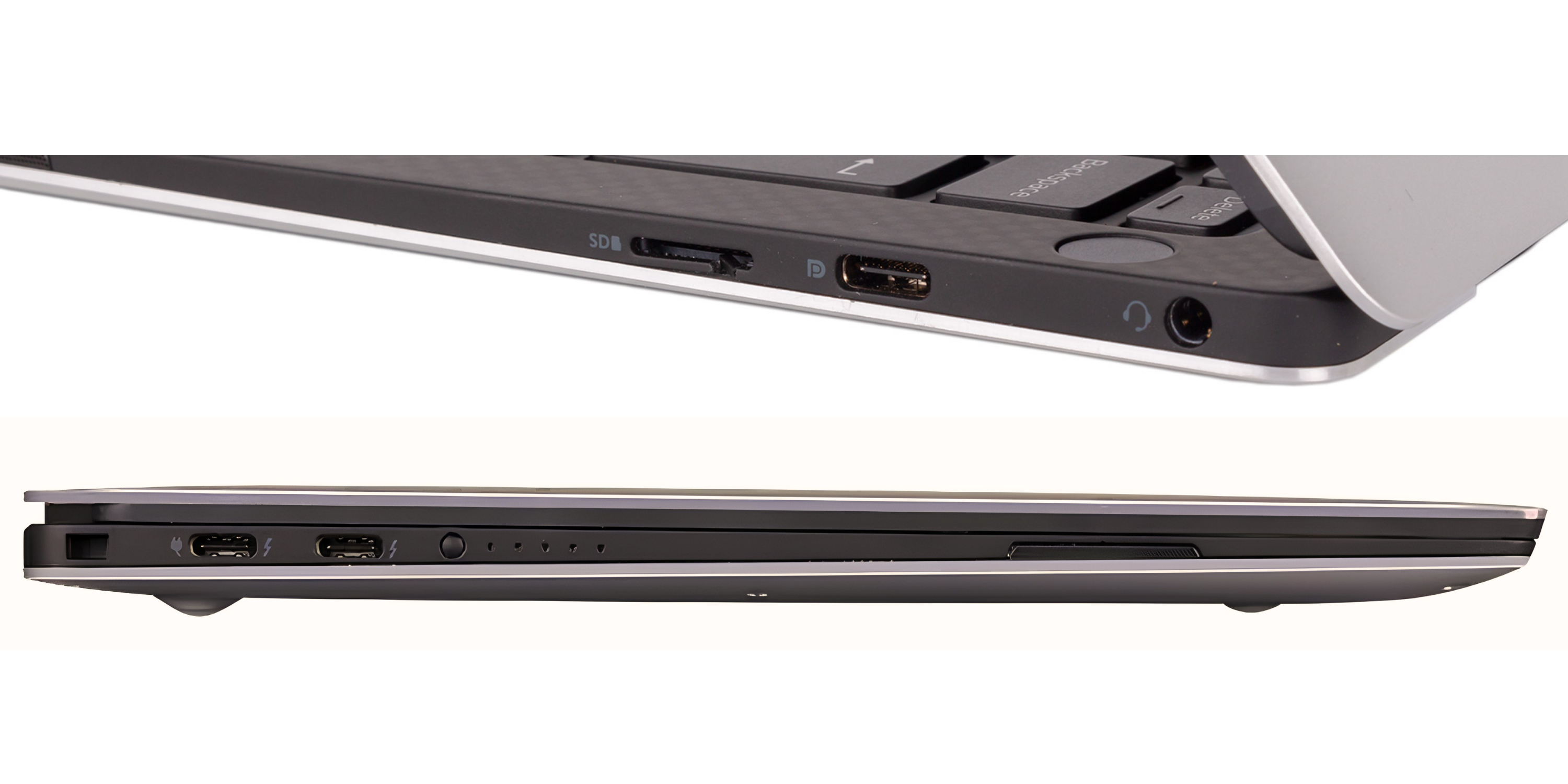 Dell XPS 13 9370 porty a konektivita USB-C Thunderbolt Audio Jack