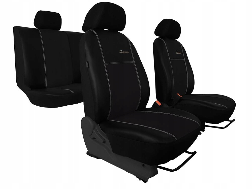 CITROEN BERLINGO NEMO pokrowce SKÓRA ALKANTARA