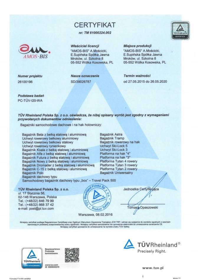 Bagażnik dachowy do FORD C-MAX (2003-2010r)