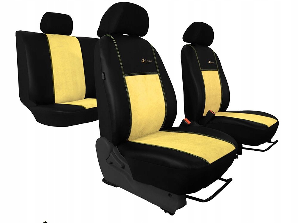 CITROEN BERLINGO NEMO pokrowce SKÓRA ALKANTARA