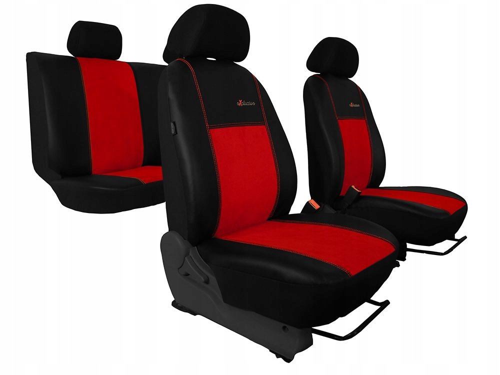 CITROEN BERLINGO NEMO pokrowce SKÓRA ALKANTARA