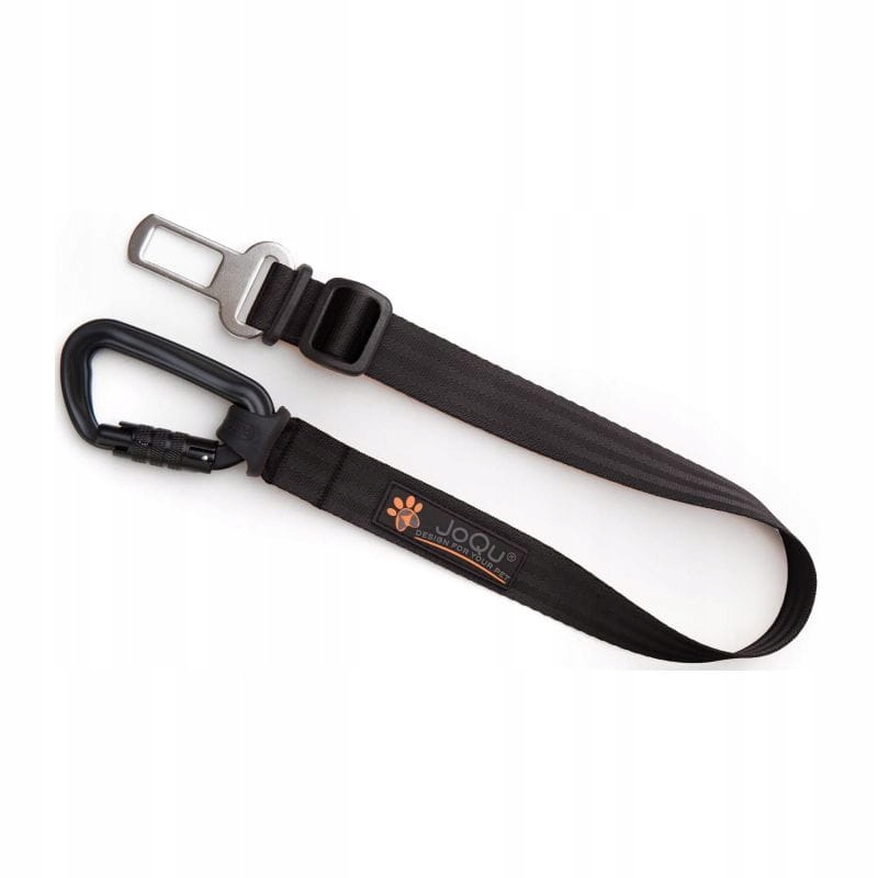 JoQu Click Car Safe krótki pas samochodowy dla psa metalowa klamra aluminiowy karabinek