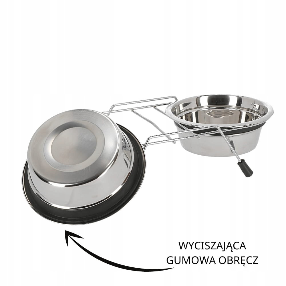 zestaw misek Dingo na stojaku widok z góry wyprofilowane wnętrze