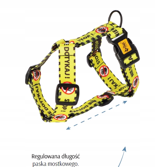 regulacja szelek guard NIE DOTYKAJ żółte trzy punkty dopasowanie