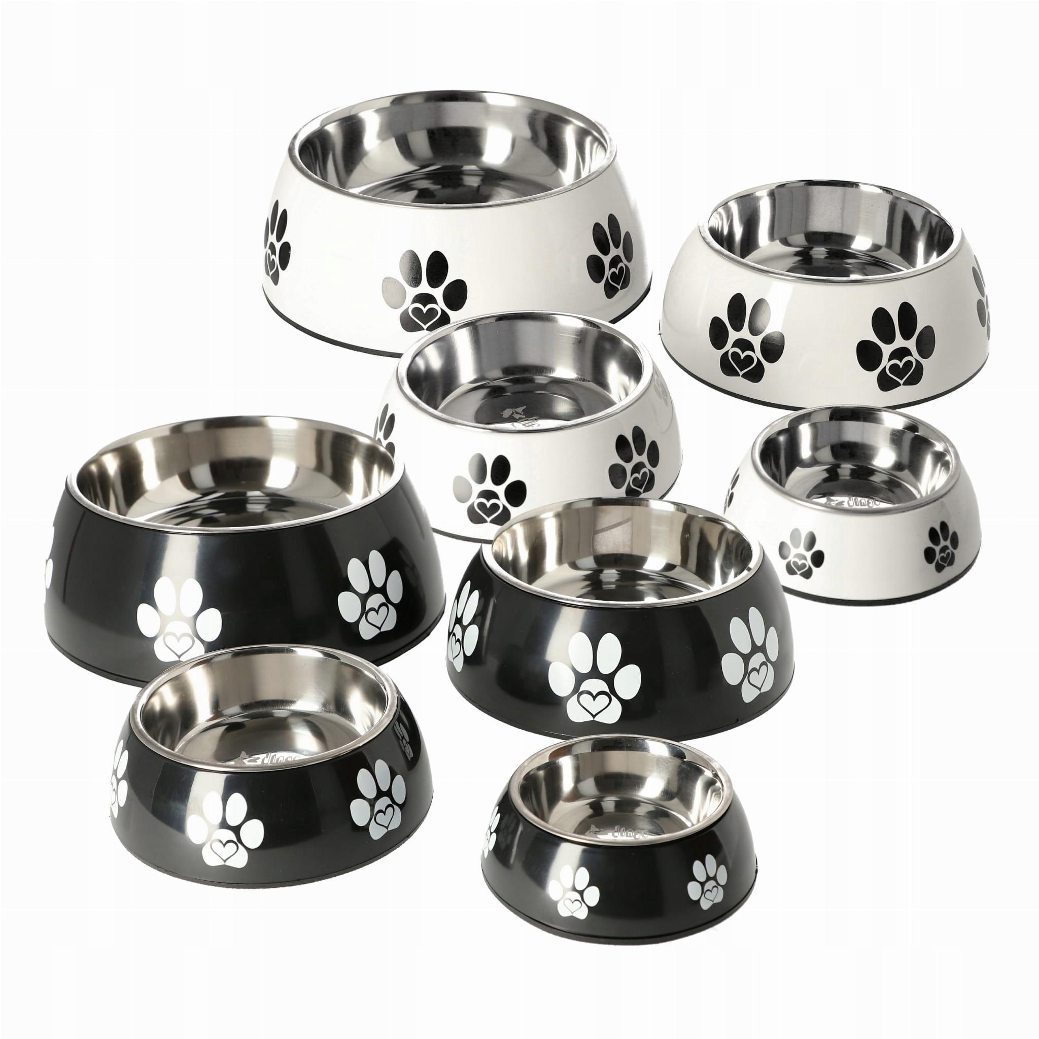 miska Dingo Fibi stal nierdzewna wewnątrz plastikowa obudowa gumowa podstawa