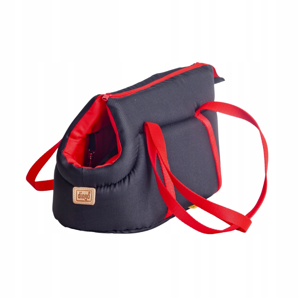 torba transportowa pies kot Dingo Oxford wodoodporna wyjmowana poduszka pranie pralka czarno-czerwona 3 rozmiary