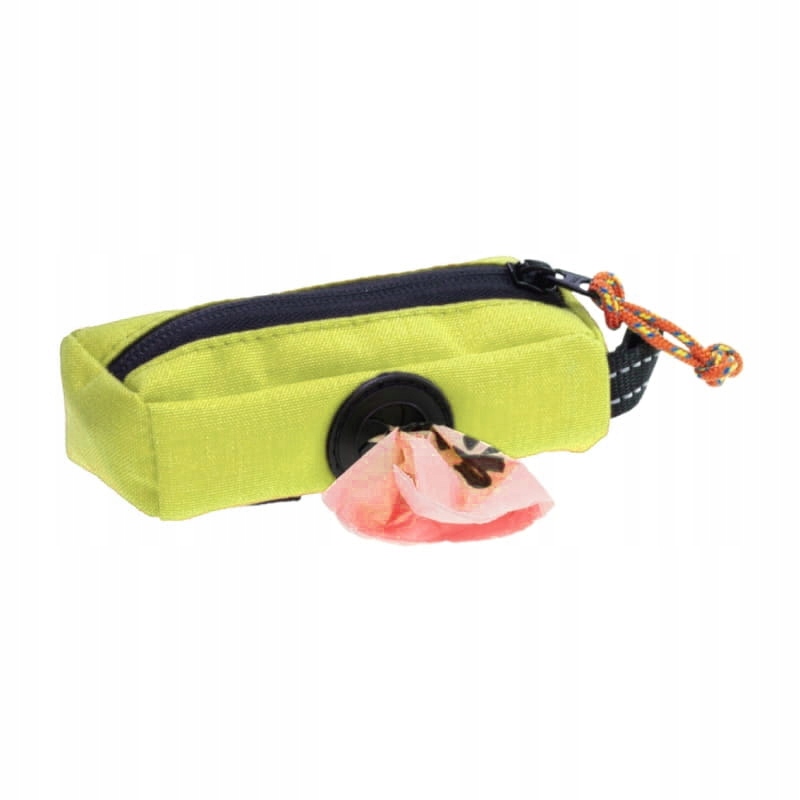 etui na woreczki JoQu Classic żółte Cordura zamek YKK karabińczyk stal nierdzewna odblask