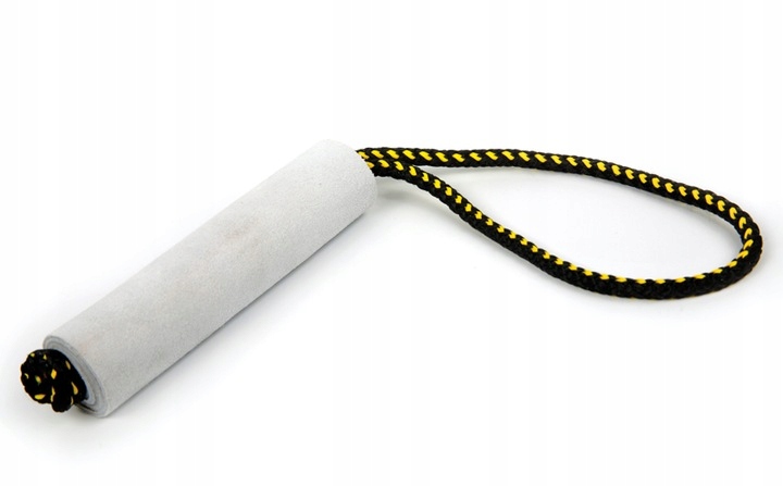 szarpak zwijana skóra krowia Dingo 3,5x20cm ściera kamień nazębny trening aportowanie