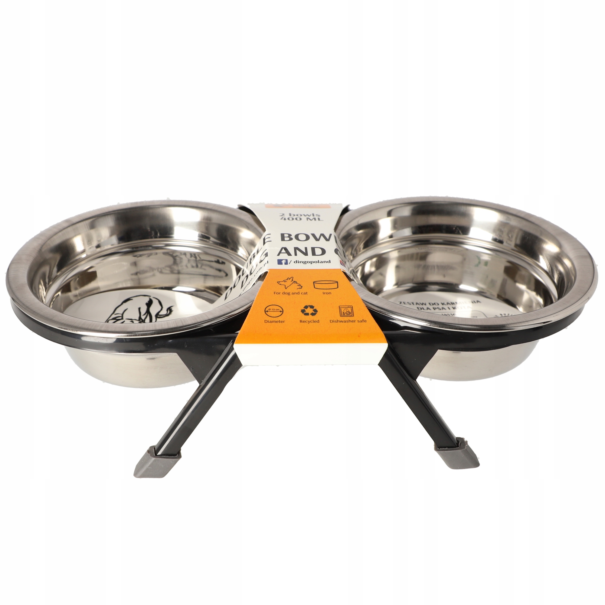 miski dla psa kota na stojaku Dingo stal nierdzewna stojak z recyklingu antypoślizgowe nóżki