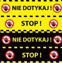 szelki NIE DOTYKAJ dla psa reaktywnego lękliwego żółte guard