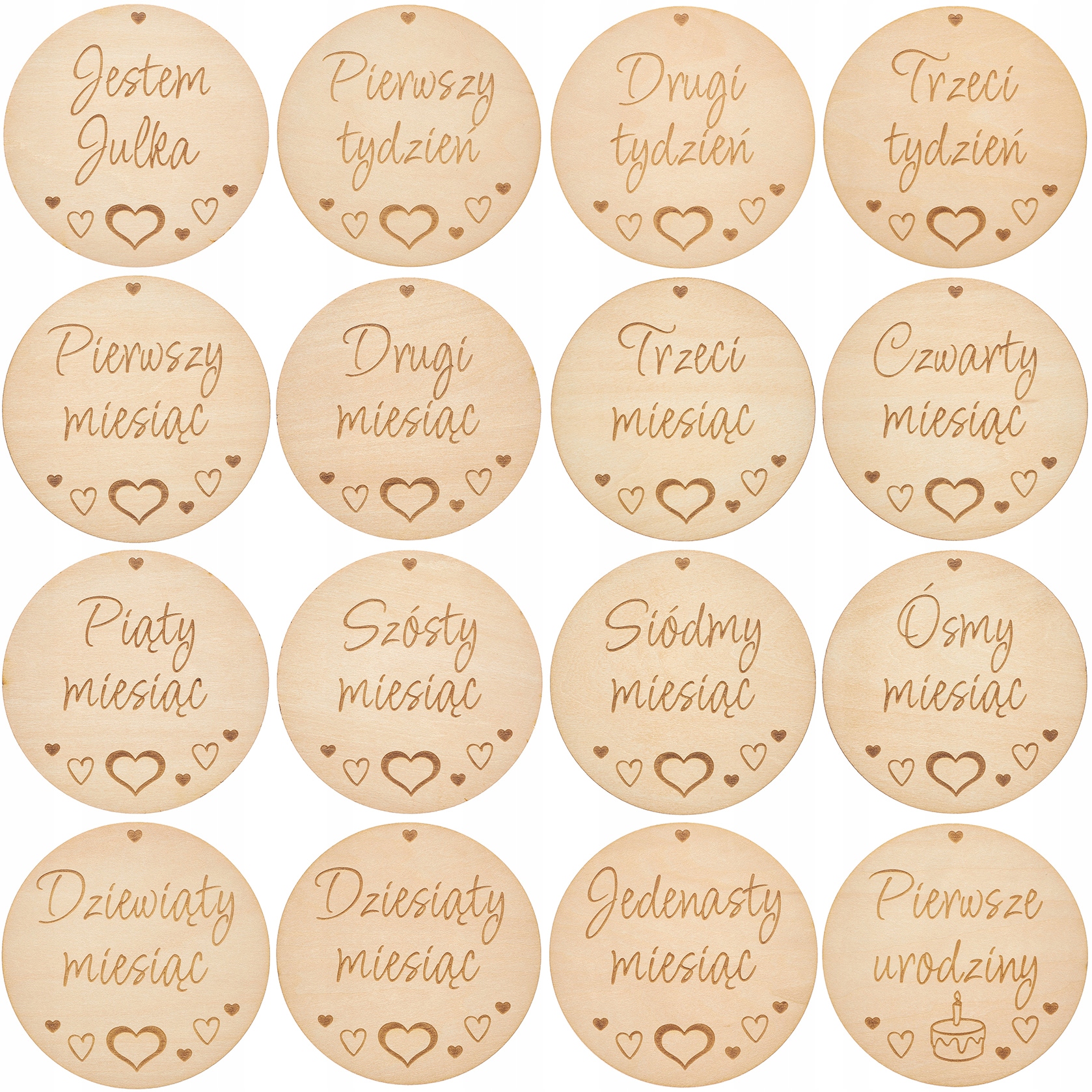 Set 16 Tablici Lemn, TECHREBAL, Personalizate, 9cm, pentru Fotografii Bebelusi 2 d4999d979af895fcd1eff8db40d04716