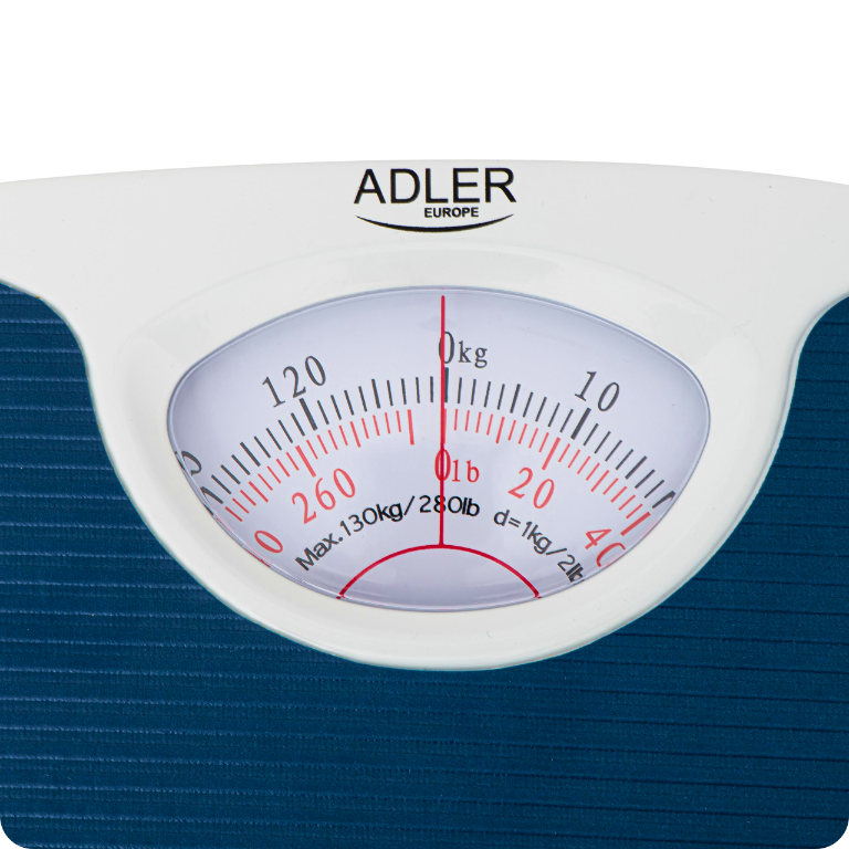 Mechaniczna waga łazienkowa ADLER 130KG - wymiary
