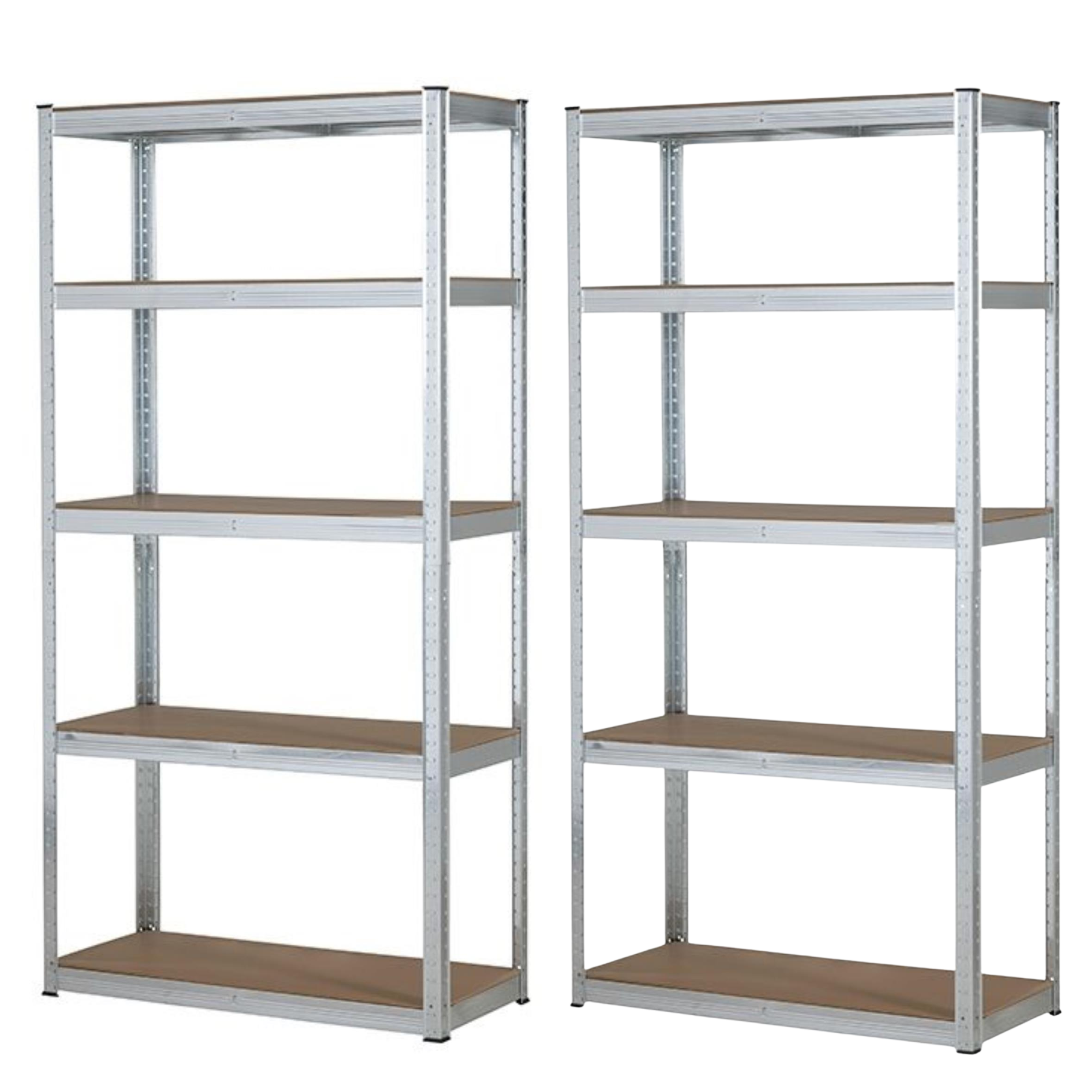 Zbliżenie na detale regału magazynowego Avenido, ukazujące solidne półki MDF, metalową ramę i system montażu bez śrub.