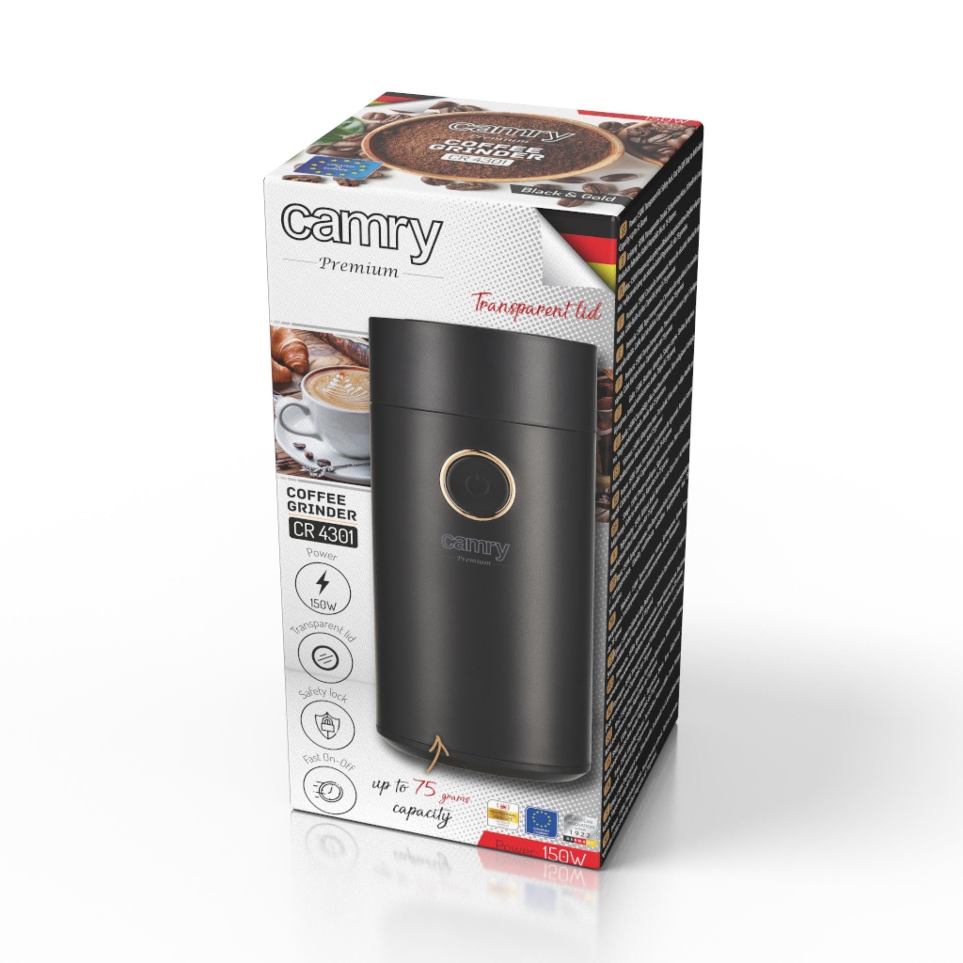 Młynek do kawy Camry CR 4301 - widok z góry na ostrza