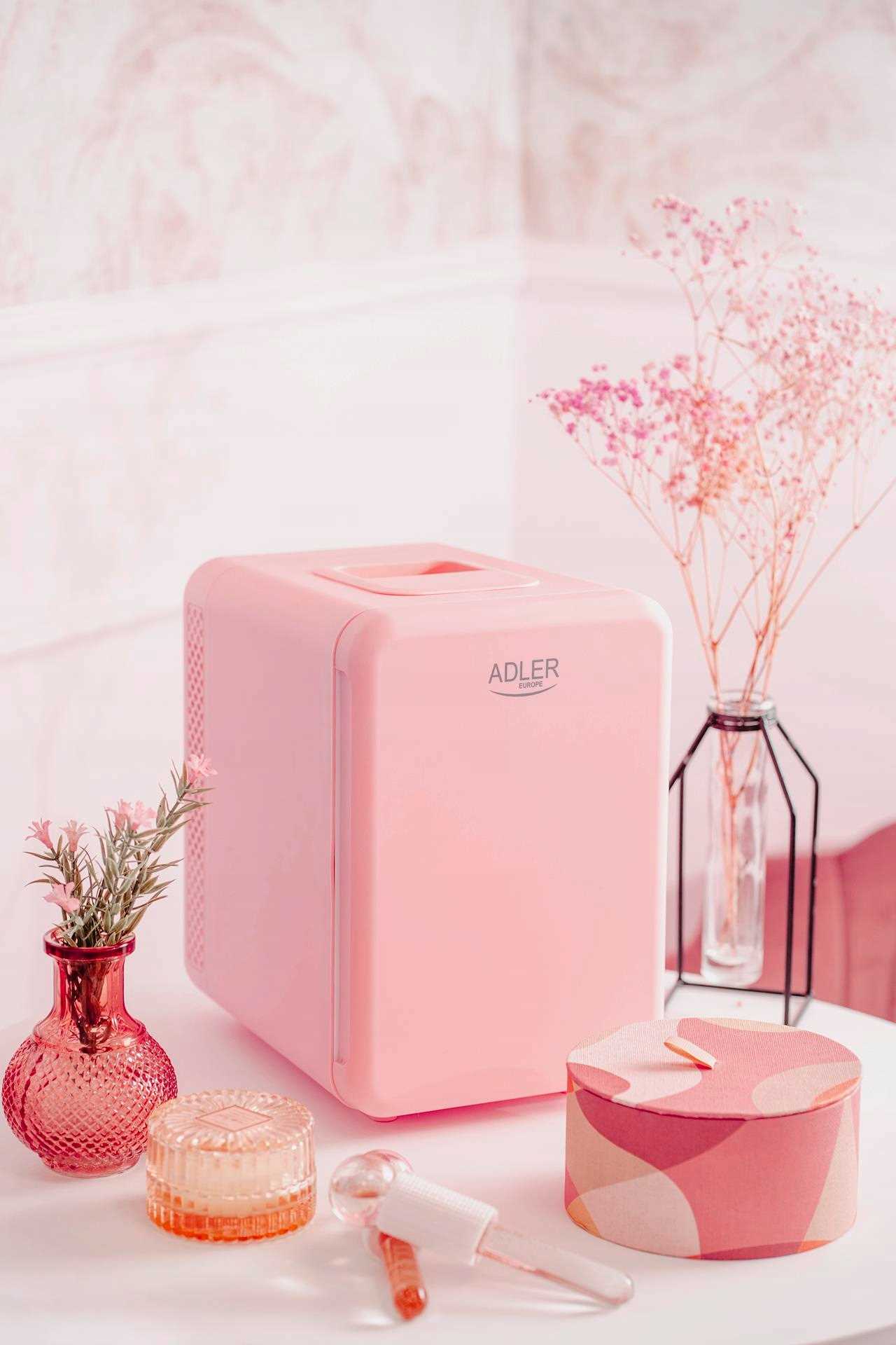 Mini lodówka przenośna Adler AD 8084 Pink - wnętrze