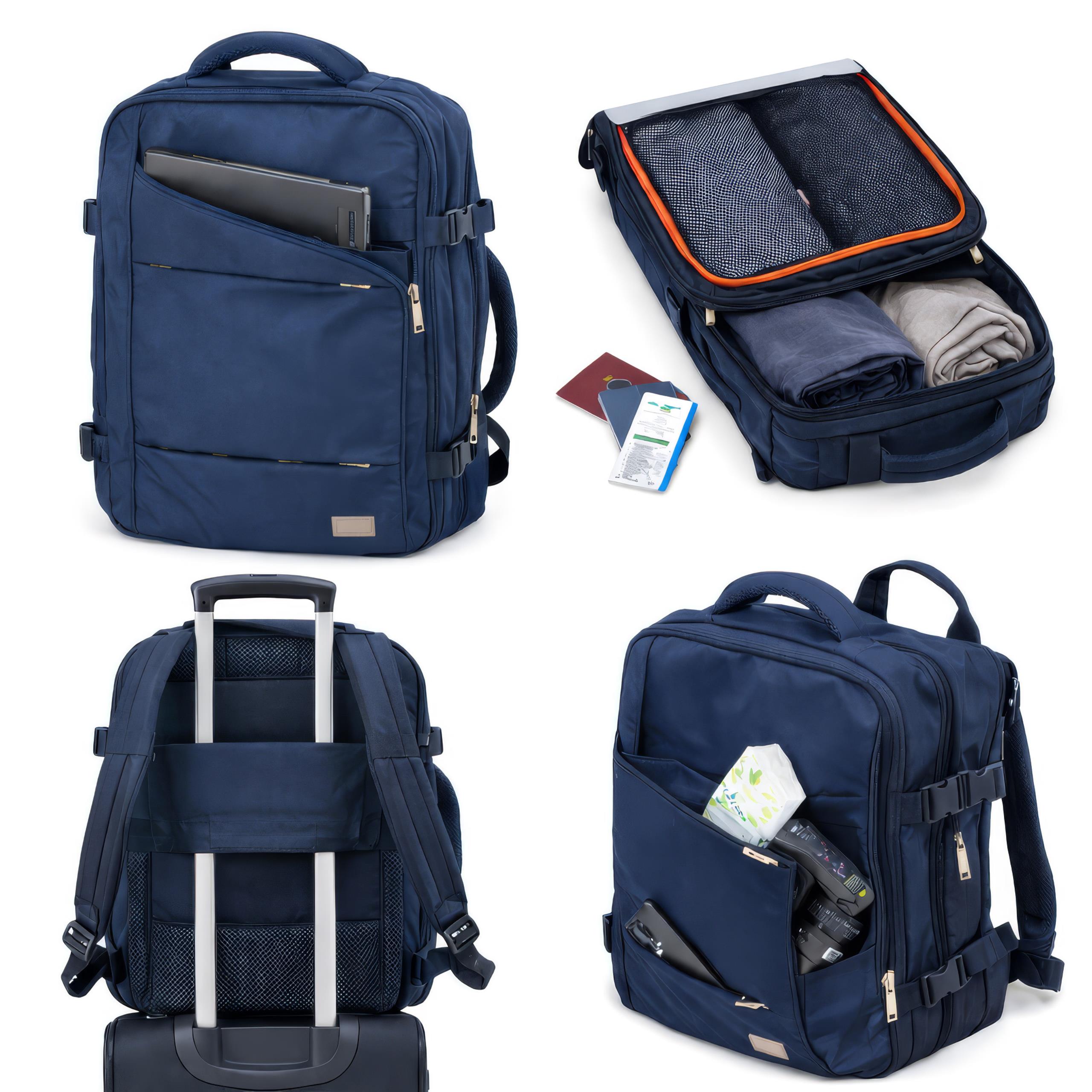 Zbliżenie na wodoodporny materiał plecaka Camry CR 6881 oraz wysokiej jakości zamki YKK