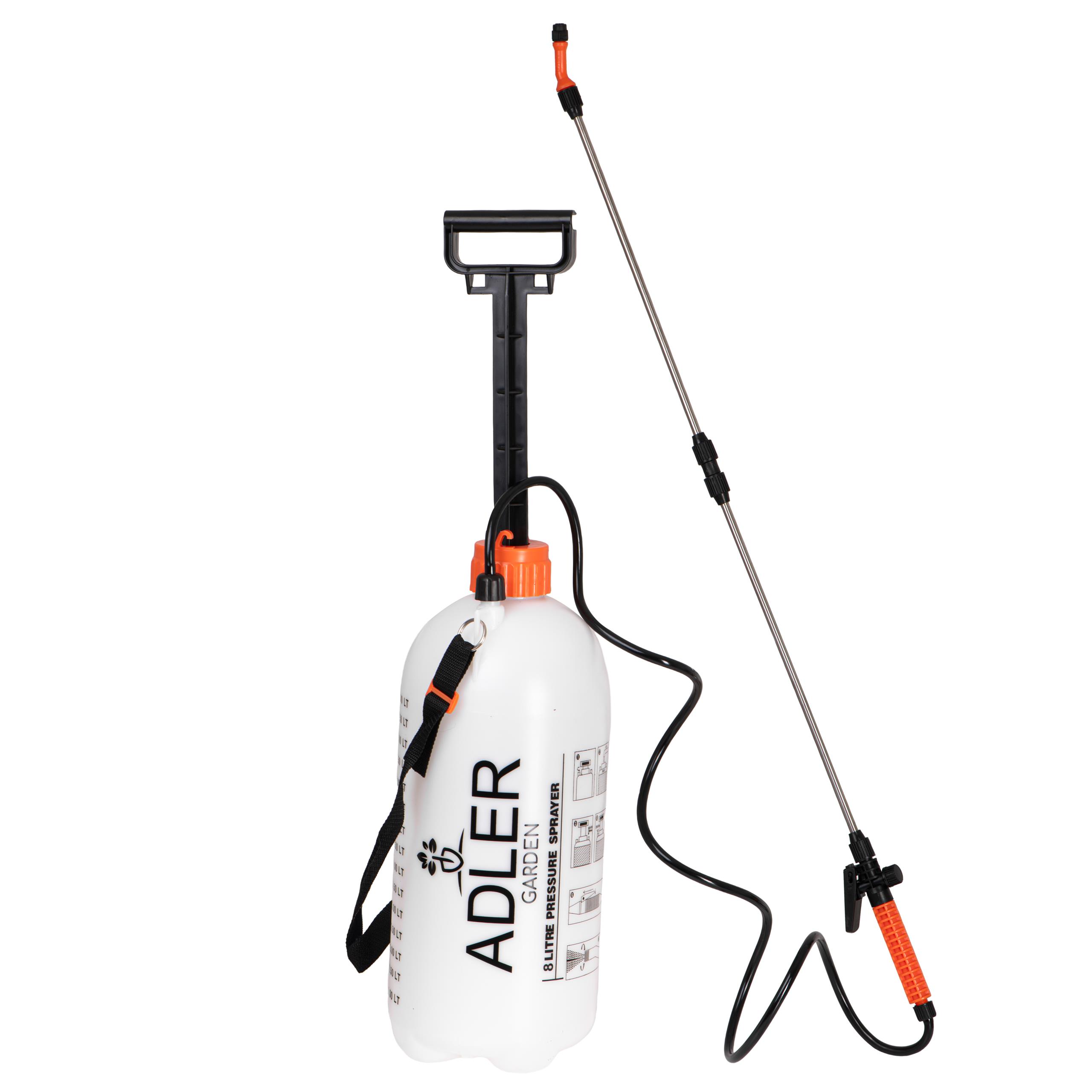 Detal lancy opryskiwacza ze stali nierdzewnej, z możliwością regulacji strumienia.