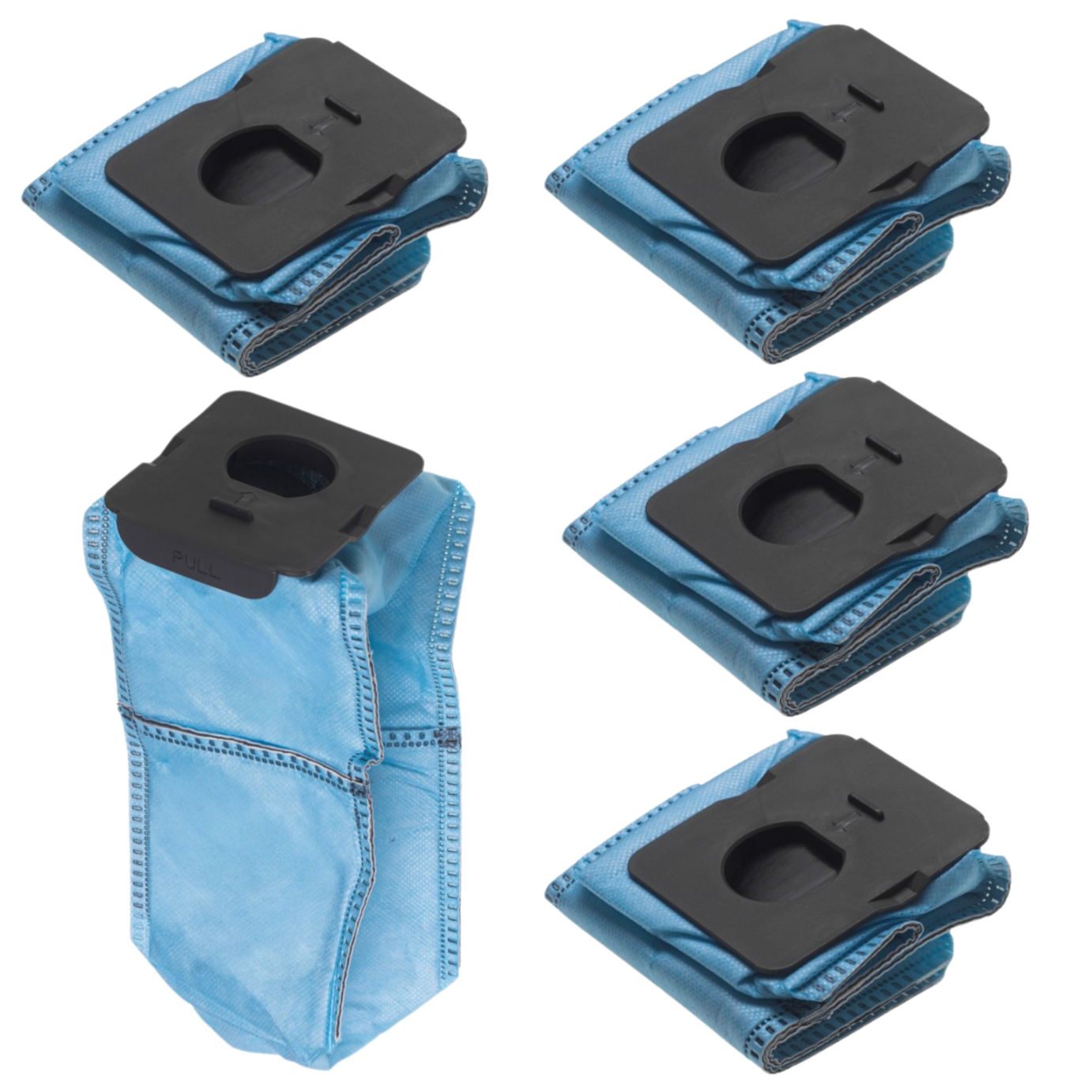 Zestaw pięciu jednorazowych worków do stacji odkurzacza Adler AD 7087, widok opakowania.