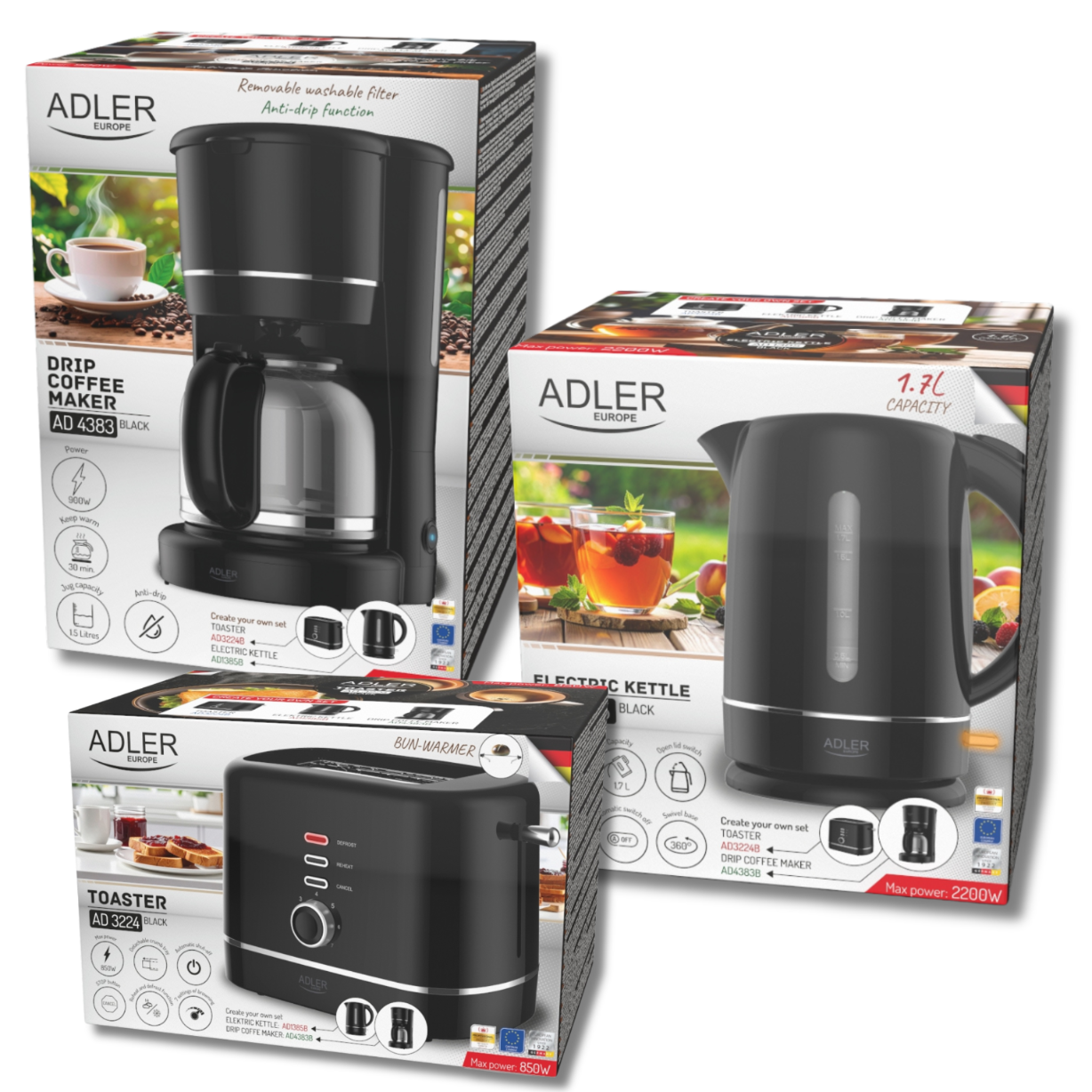 Zestaw kuchenny Adler jako idealny prezent, zapakowany w ozdobną wstążkę