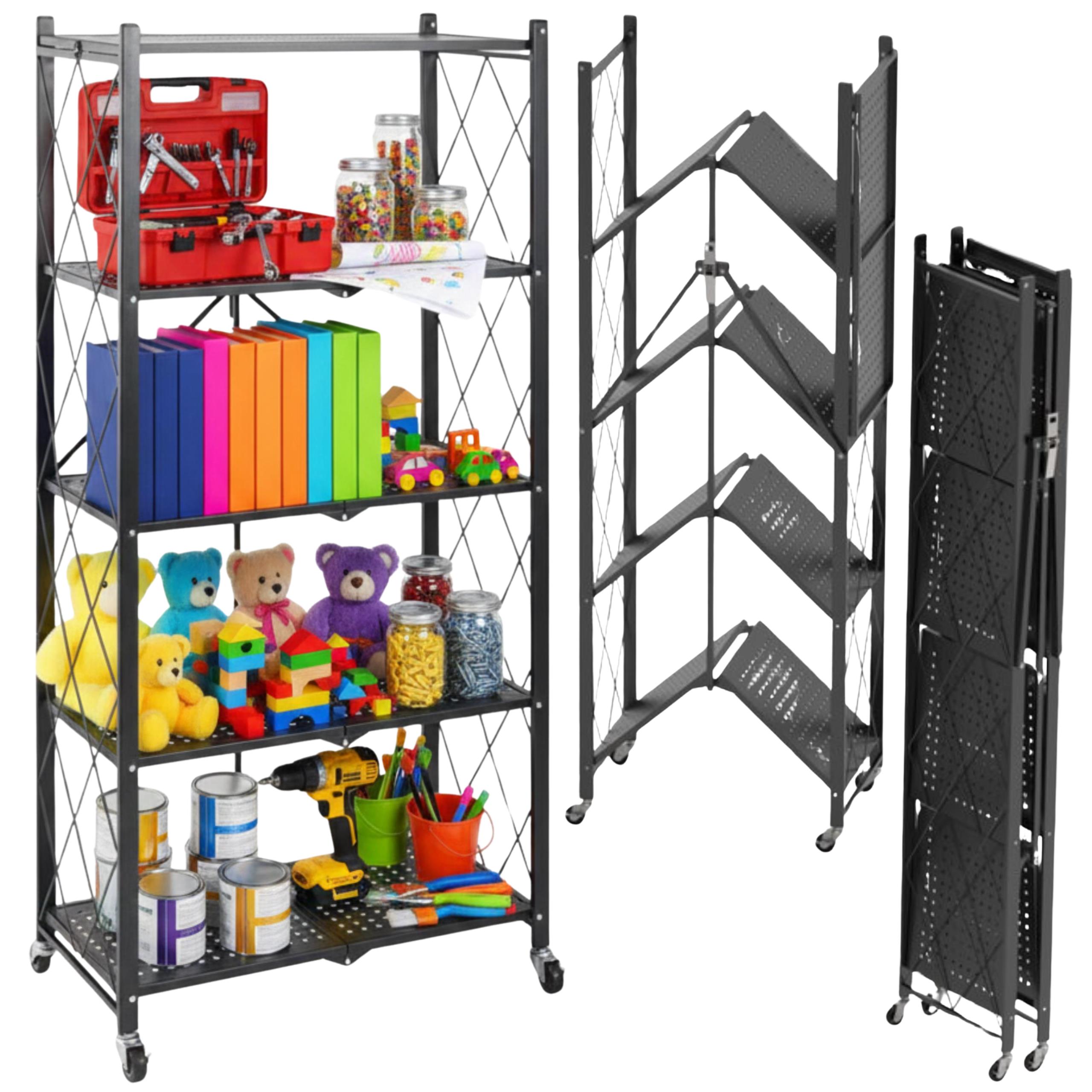 Detale kółek obrotowych 360° składanego regału magazynowego, pokazujące ich mechanizm i płynność ruchu.