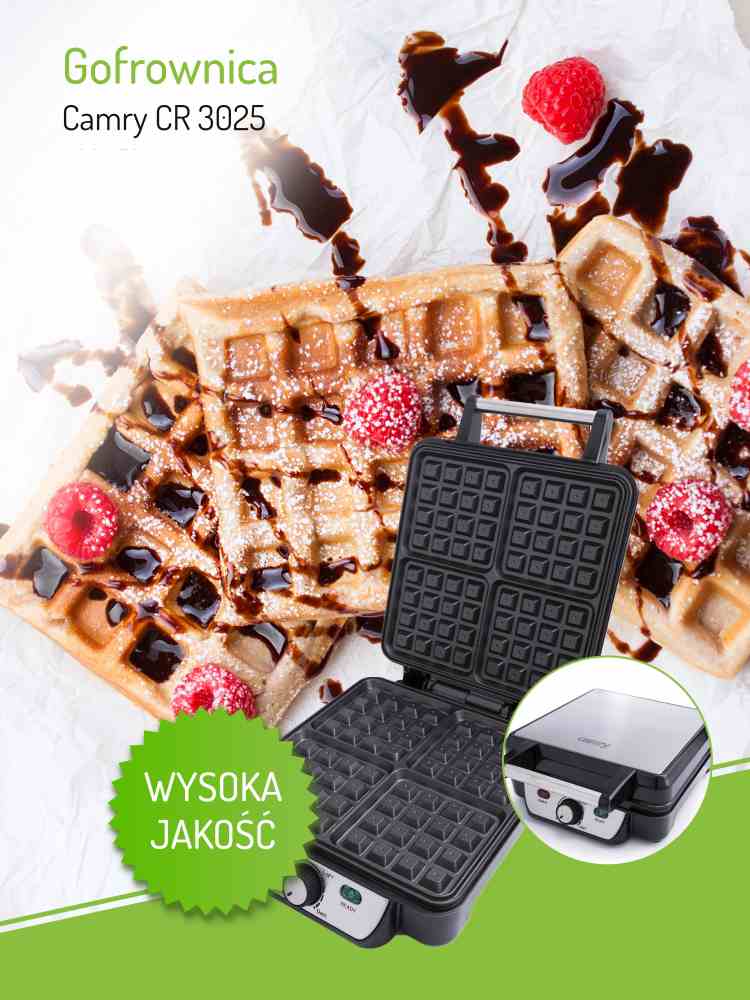 Gofrownica Camry 1500W - w akcji
