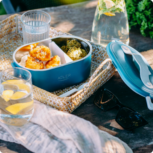 Podgrzewany pojemnik śniadaniowy Adler AD 4505 - bezpieczeństwo i kontrola