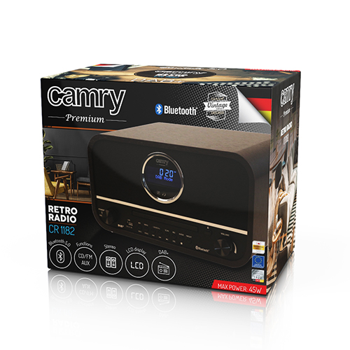 Radio kuchenne przenośne drewniane retro bluetooth USB DAB+ - CD i USB