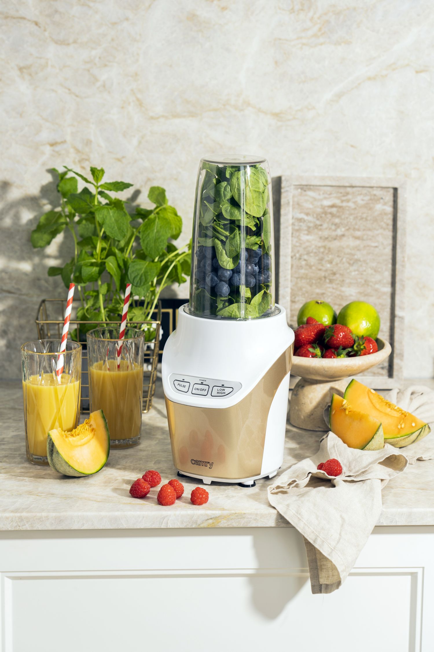 Blender personalny POWERFUL NUTRI Camry - w użyciu