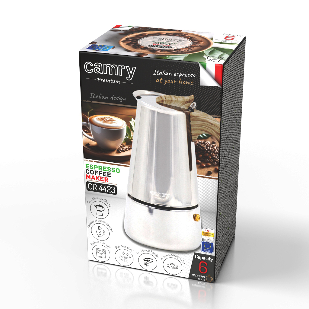 Kawiarka Zaparzacz do Kawy 620ml CAMRY - instrukcja krok 1-2