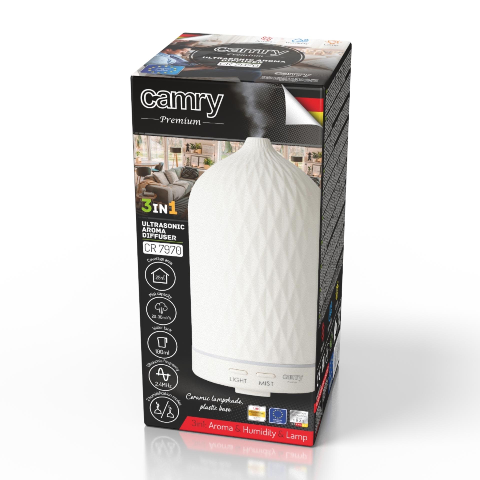 Nawilżacz powietrza, dyfuzor zapachowy, aromaterapia Camry CR 7970 - detale
