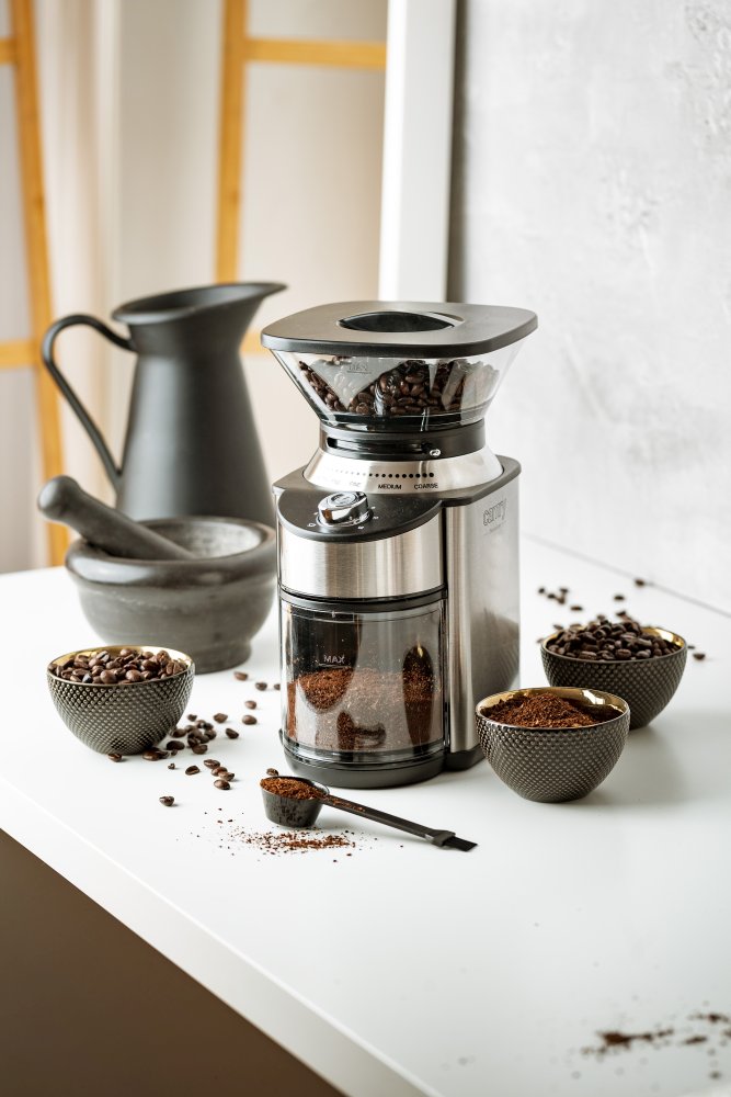 Młynek żarnowy do mielenia kawy Camry CR 4443 - detale i wymiary