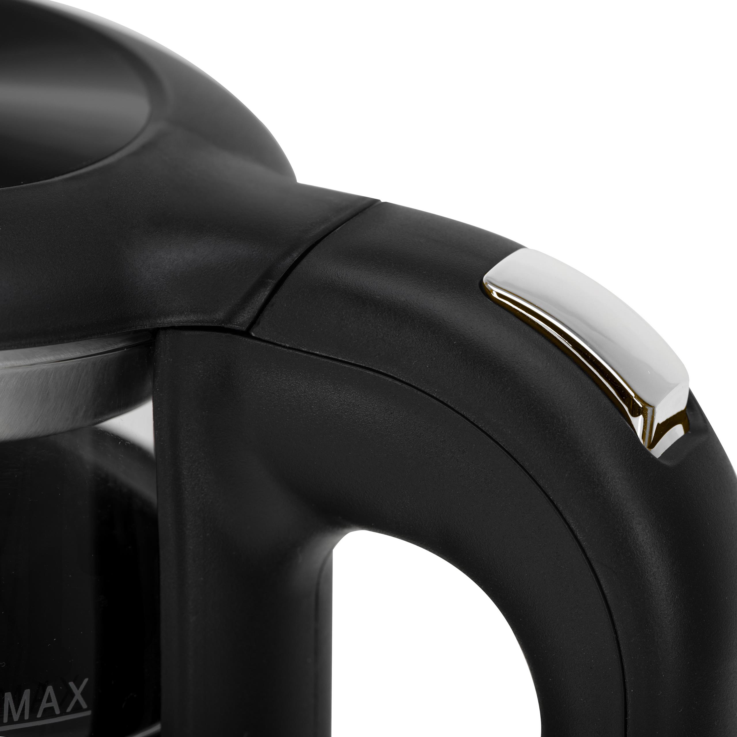 Elementy zestawu: szklany czajnik, obrotowa podstawa i instrukcja obsługi.