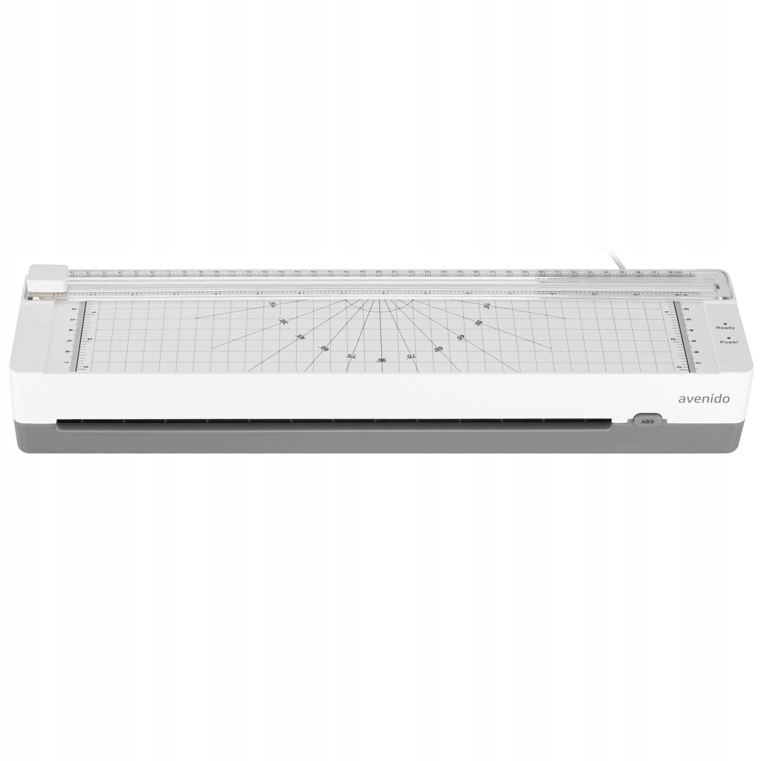 Laminator Avenido AV1043 od przodu z foliami wsuwanymi do laminacji