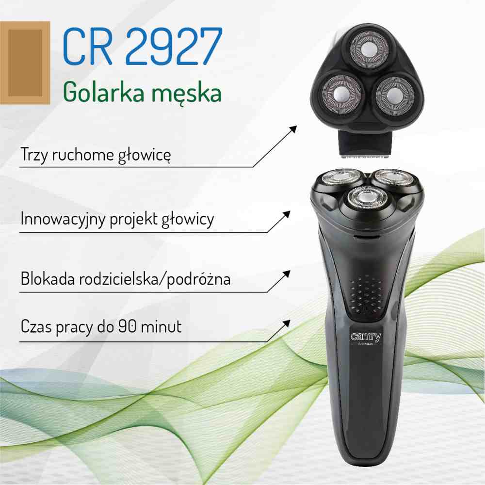 Golarka męska rotacyjna Camry CR 2927 - z przodu