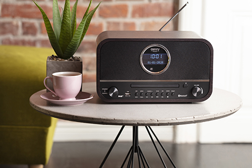 Radio kuchenne przenośne drewniane retro bluetooth USB DAB+ - wyświetlacz LCD i zegar