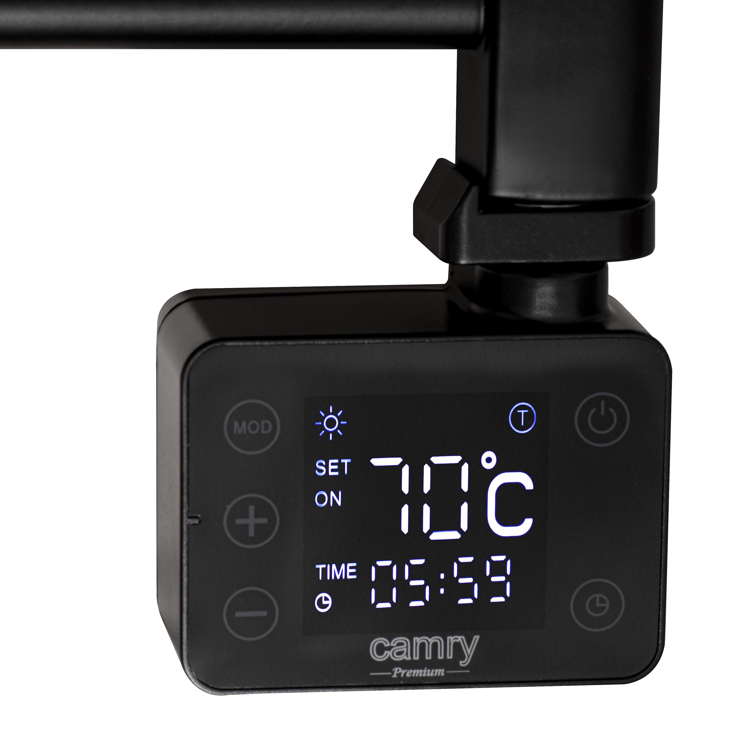 Elektryczny grzejnik łazienkowy LED - panel sterowania i timer