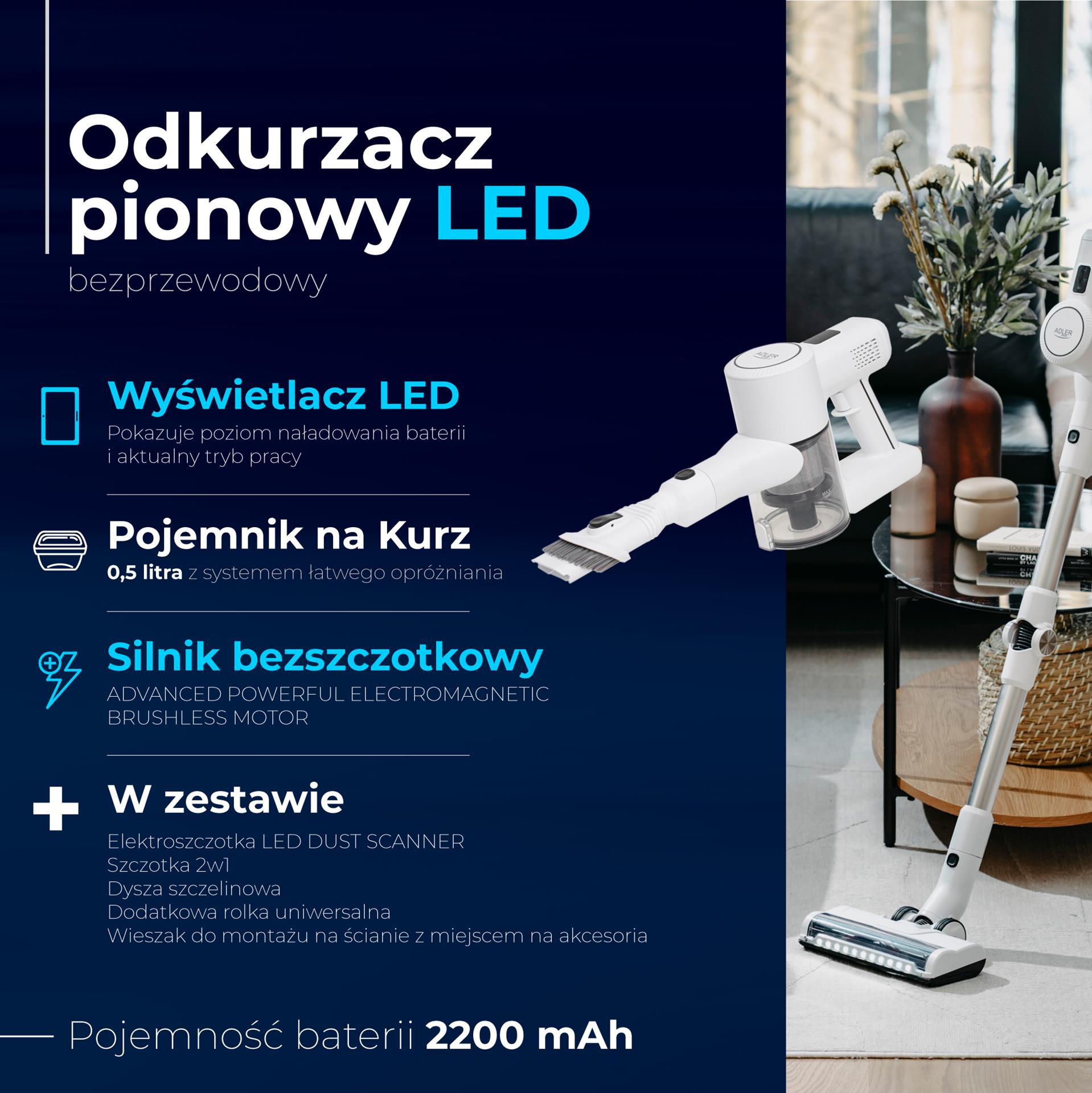 Odkurzacz pionowy bezprzewodowy - w akcji
