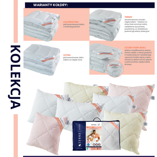 Kołdra całoroczna 135x200cm CLASSIC Biała | Senna Home