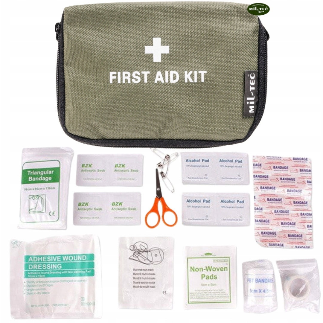 Plecak Militarny Pojemny + Apteczka Mini Zielona + Śpiwór Koc Termiczny