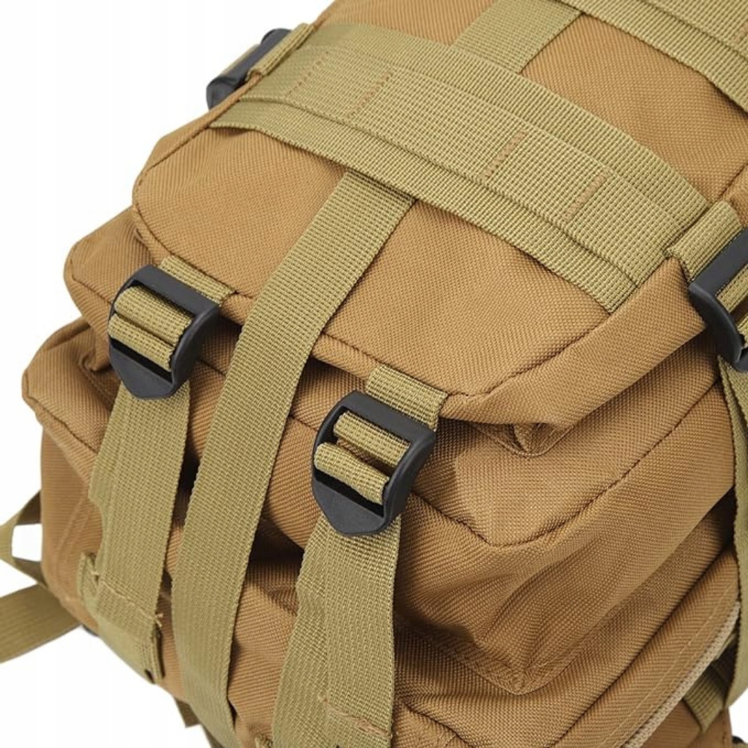 Plecak Militarny Brązowy + Zestaw Przetrwania + Mini Apteczka Podręczna