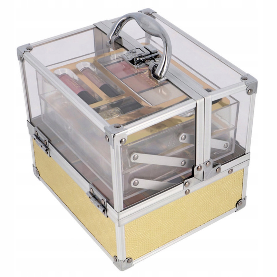 KUFEREK DUŻY MAKE UP BEZPIECZNY GOTOWY PREZENT IDEALNY DLA CÓRKI DZIECKA